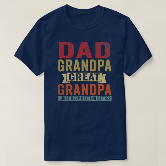 T-shirt Papa Grand-Père Grande Fête des pères Grand-Père D (Design devant)