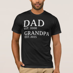 T-shirt Papa Grand-Père Personnalisé Est. Années personnal
