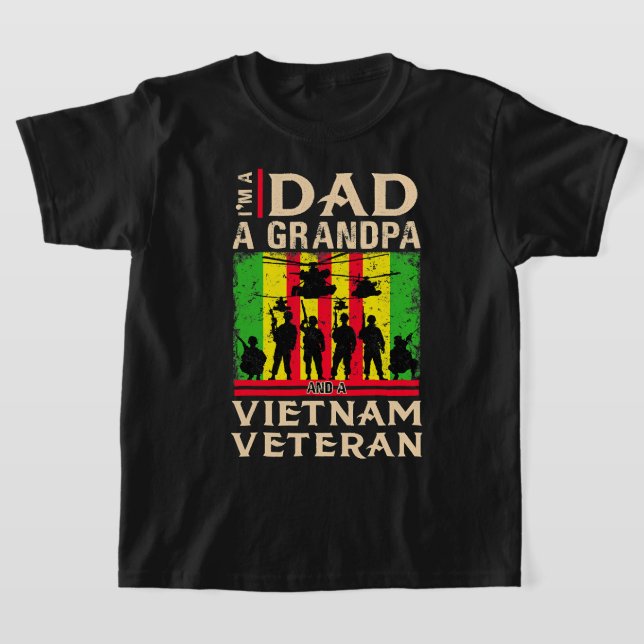T-shirt Papa Grand-père Vietnam Vétérinaire Chemises ancie (Poser)