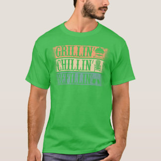 T-shirt Papa Grill Drôle Vintage Grillant Rafraîchissant R