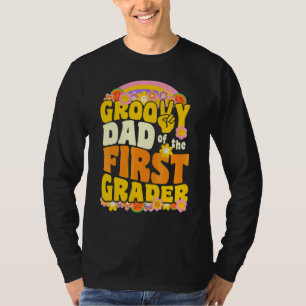 T-shirt Papa Groovy de la première année Rétro ondulé 70 V