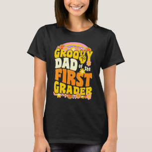 T-shirt Papa Groovy de la première année Rétro ondulé 70 V