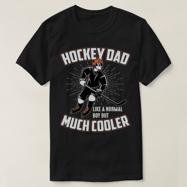 T-shirt Papa Hockey Comme Papa Normal Mais Beaucoup Glaciè (Design devant)