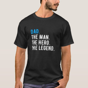 T-shirt Papa Homme Héros Légende Drôle Fête Des Pères Papa