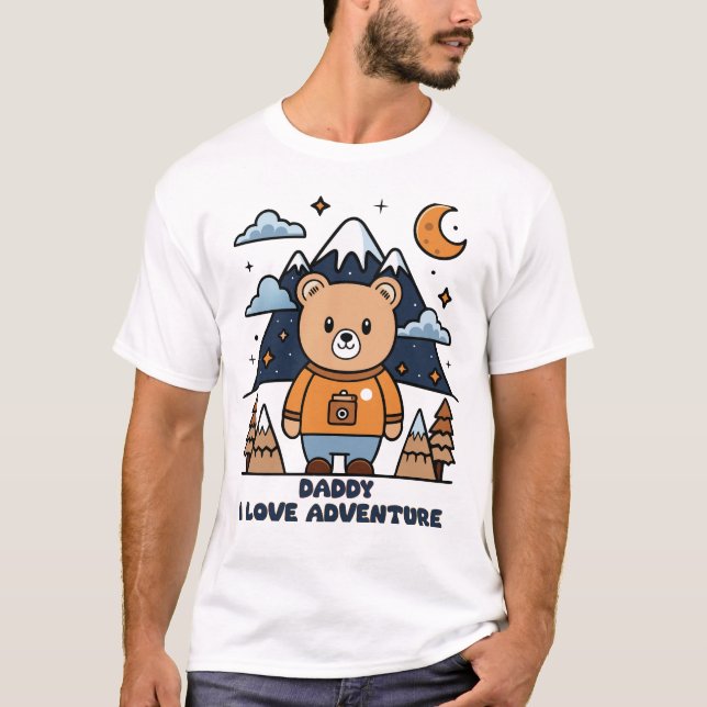 T-SHIRT PAPA J'AIME L'AVENTURE (Devant)