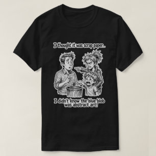 T-shirt Papa jette l'art des enfants drôle famille