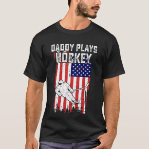 T-shirt Papa joue au hockey, Papa hockey