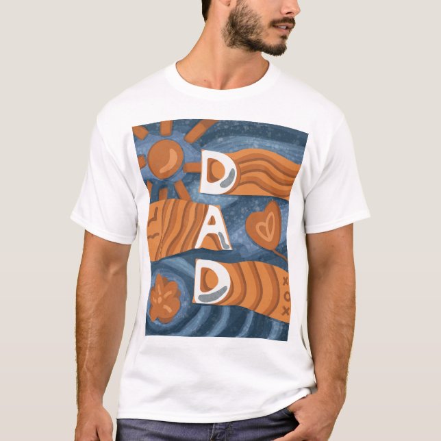 T-shirt Papa - Joyeuse fête des pères (Devant)