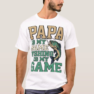 T-shirt Papa La pêche est mon jeu Conception de chemise vi