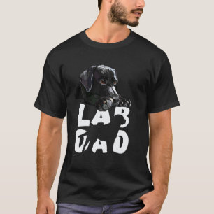 T-shirt Papa Labrador Retriever Noir Chien Le Lab Père