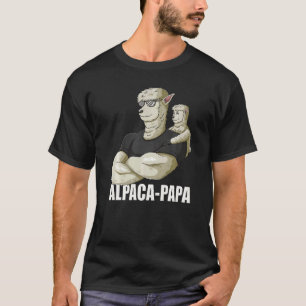 T-shirt Papa lama drôle avec fils lama alpaga pour la fête