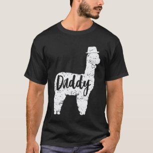 T-shirt Papa Lama Lama Mignon Alpaga Amateur D'animaux Lam