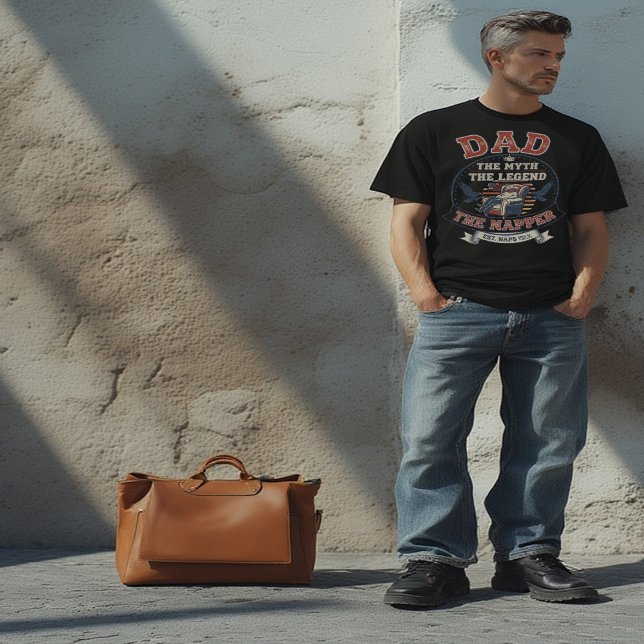 T-shirt Papa : Le Mythe, La Légende, Le Père Amusant Nappe (Créateur téléchargé)