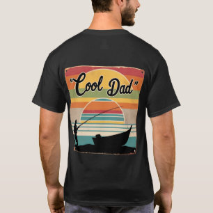 T-shirt Papa le plus froid jamais - Retro Pêche coucher de
