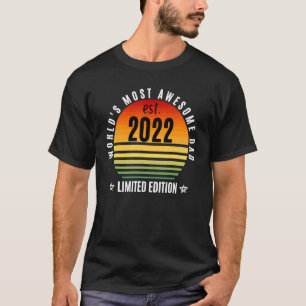 T-shirt Papa le plus génial au monde depuis 2022 Retro Fat