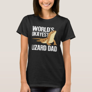 T-shirt Papa Lézard Moyen du Monde Rep Dragon Barbu de Com