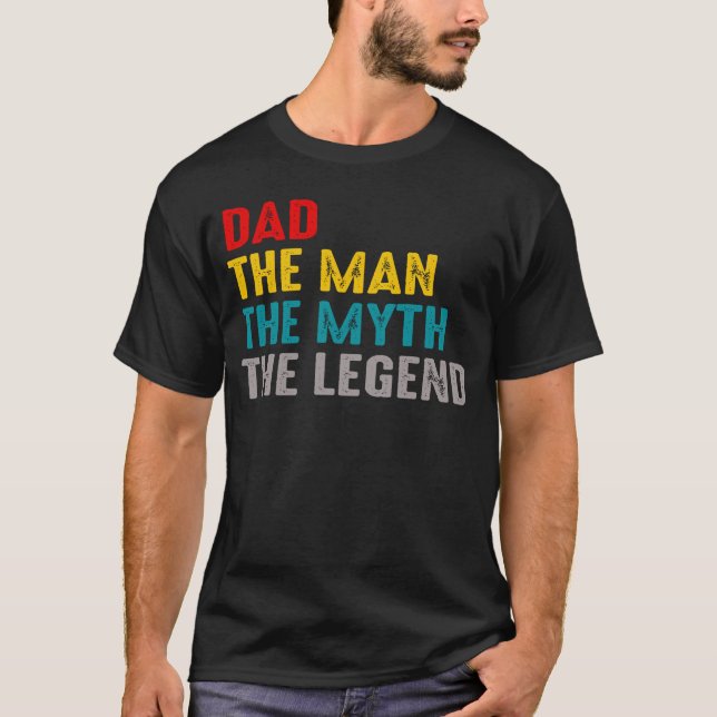 T-shirt papa l'homme le mythe la légende (Devant)