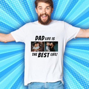 T-shirt Papa Life est la meilleure vie 2 Photos Père