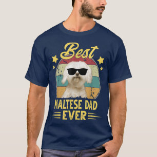 T-shirt Papa Maltais Lunettes de soleil Vintages Drôle chi