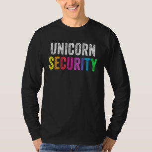 T-shirt Papa Maman Fille Costume adulte Unicorne Sécurité