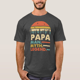 T-shirt Papa Man Myth Légende Père Day Vintage