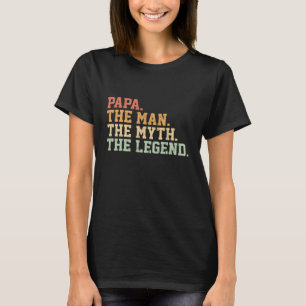 T-shirt Papa Man Myth Légende Pour Hommes Drôle Père Cadea