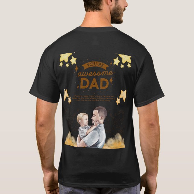 T-shirt Papa : Mon Ancre, mon héros (Dos)