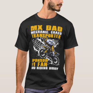 T-shirt Papa moto cross graphique grande taille équitation