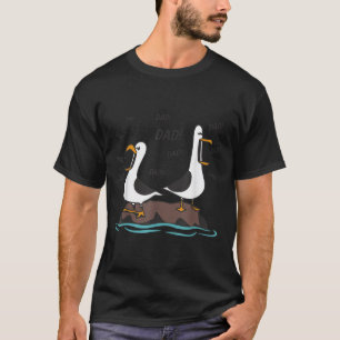 T-shirt Papa Mouette Drôle Papa Humour Vie Océanique Fête 