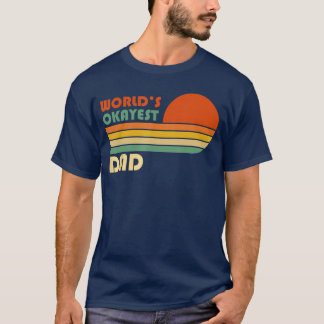 T-shirt Papa Moyen du Monde Cadeau Drôle de Père Rétro Vin
