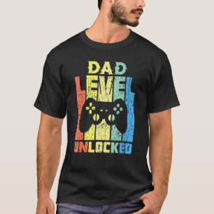 T-shirt Papa Niveau Déverrouillé Bientôt Pour Être Père Gr