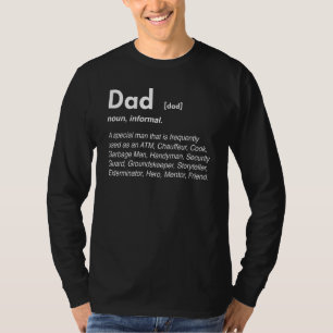 T-shirt Papa Noun Dictionnaire Mot Définition Atm Funny Fa