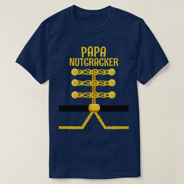 T-shirt PAPA Nutcracker Correspondance de famille Noël (Design devant)