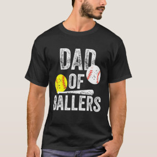 T-shirt Papa Of Ballers T Funny Baseball Softball Don De