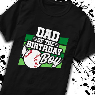 T-shirt Papa of Birthday Boys Baseball Party Père Pop
