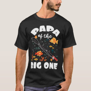 T-shirt Papa Of The Big One Birthday Pêche Thème Anniversa