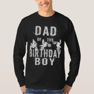 T-shirt Papa Of The Birthday Boy Dirt Bike B day Party