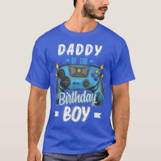 T-shirt Papa of the Birthday Boy Matching famille Vidéo Ga