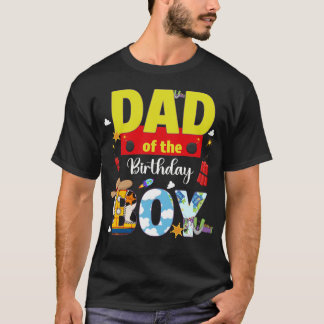 T-shirt Papa Of The Birthday Boy Toy Familly Matching Stor