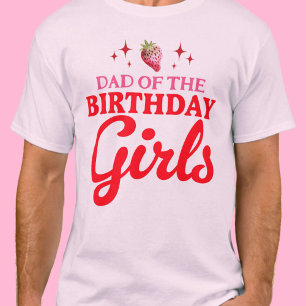 T-shirt Papa of the Birthday Girls Twins Joint Anniversair