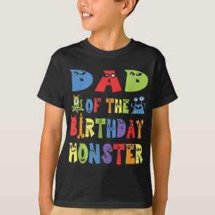 T-shirt Papa Of The Birthday Monster Alien Kid B day Party
