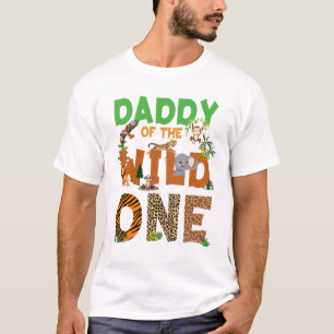 T-shirt Papa Of The Birthday Wild One Safari Birthday Boy