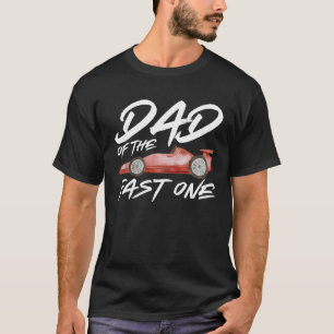 T-shirt Papa Of The Fast One Birthday 1st Race Car Family