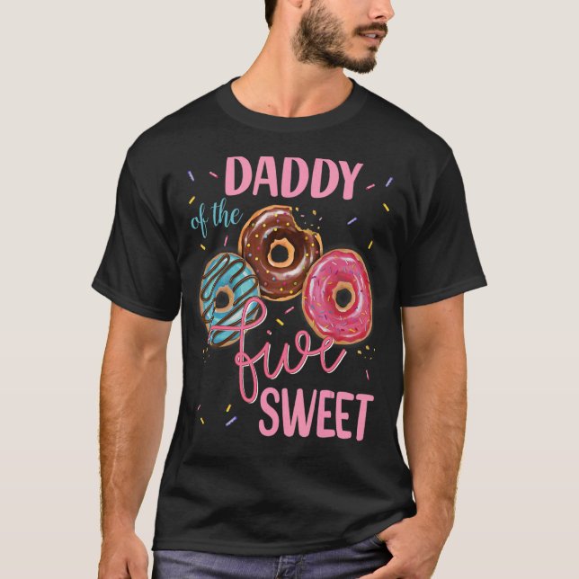 T-shirt Papa Of The Sweet Cinq 5th Donut Anniversaire Fête (Devant)
