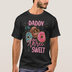 T-shirt Papa Of The Sweet Three 3rd Donut Birthday Party