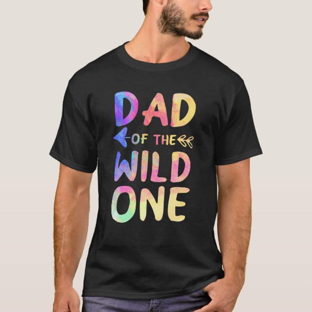 T-shirt Papa of the Wild One Boho Tribal Matching Family A (Devant)