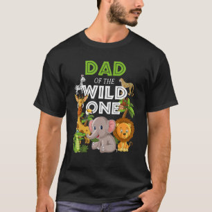 T-shirt Papa Of The Wild One Zoo Anniversaire Safari Jungl