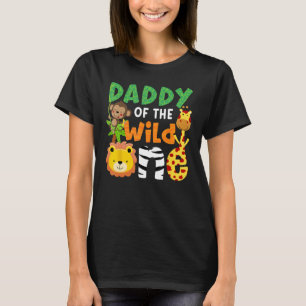T-shirt Papa of the Wild One Zoo Thème Anniversaire Safari