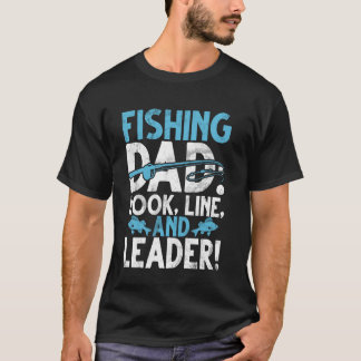 T-shirt Papa Pêche Crochet, Ligne et Leader ! Papa Pêche