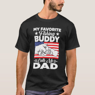 T-shirt Papa Pêche Mon Ami De Pêche Préféré M'appelle Papa